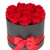 Eternal Elegance: One Dozen Preserved Red Roses in Stylish Hat Box - Luxury Valentine's Day or Anniversary Gift